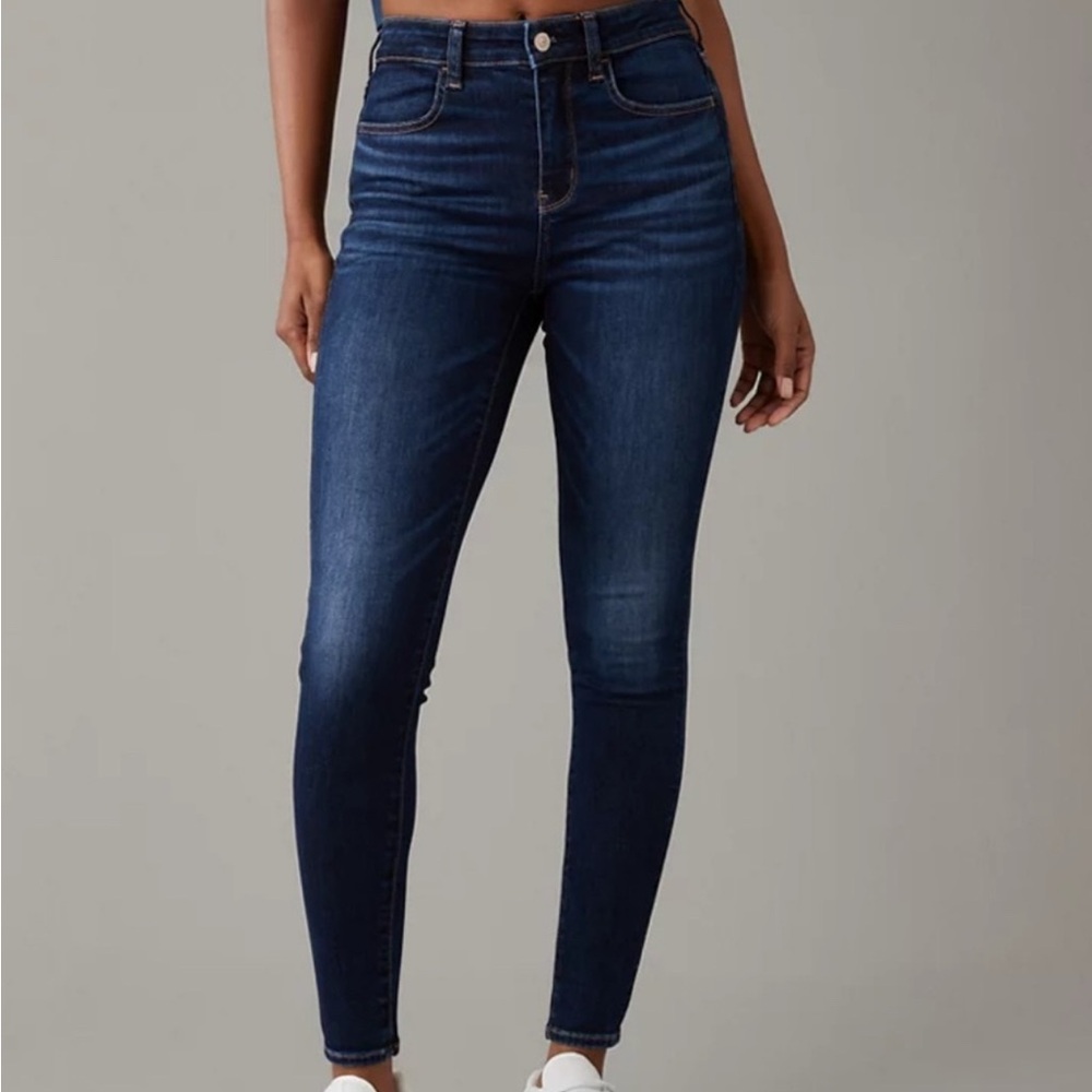 American Eagle Next Level Stretch Hi Rise Jegging Dark Atlantic Women’s Size 6S
